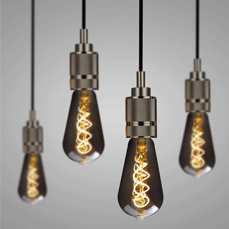 Lampada retrò con lampadina a LED a luce calda grigio fumo galvanica, ST64, G80, G95, G125, A110, T185, T300