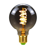 Lampada retrò con lampadina a LED a luce calda grigio fumo galvanica, ST64, G80, G95, G125, A110, T185, T300