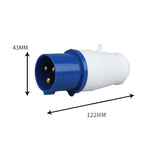 Spina industriale IP44 16A e 32A 3-5 poli impermeabile