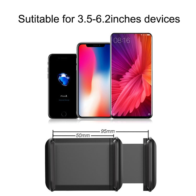 Supporto per fibbia per telefono cellulare per auto con staffa per visiera parasole per auto da 2 pezzi, Black