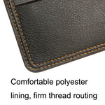 MenBense Men Multi-Card 2 Portafoglio corto Porta carte da trasporto, Black, Brown