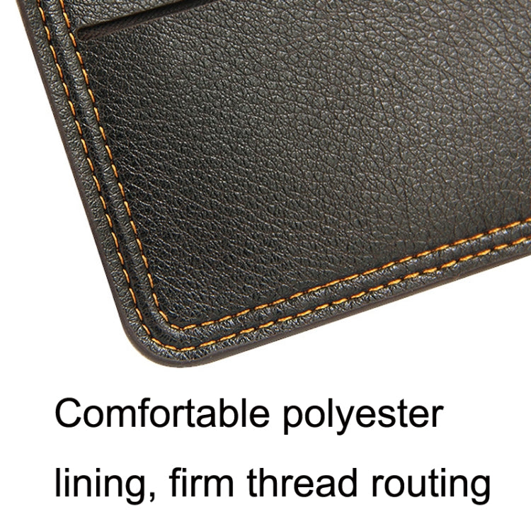 MenBense Men Multi-Card 2 Portafoglio corto Porta carte da trasporto, Black, Brown