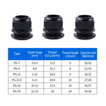 Giunto fisso sigillato impermeabile IP68 PG7-PG19