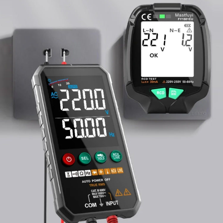 Tester di fase e polarità alimentazione FY1881 con schermo LCD
