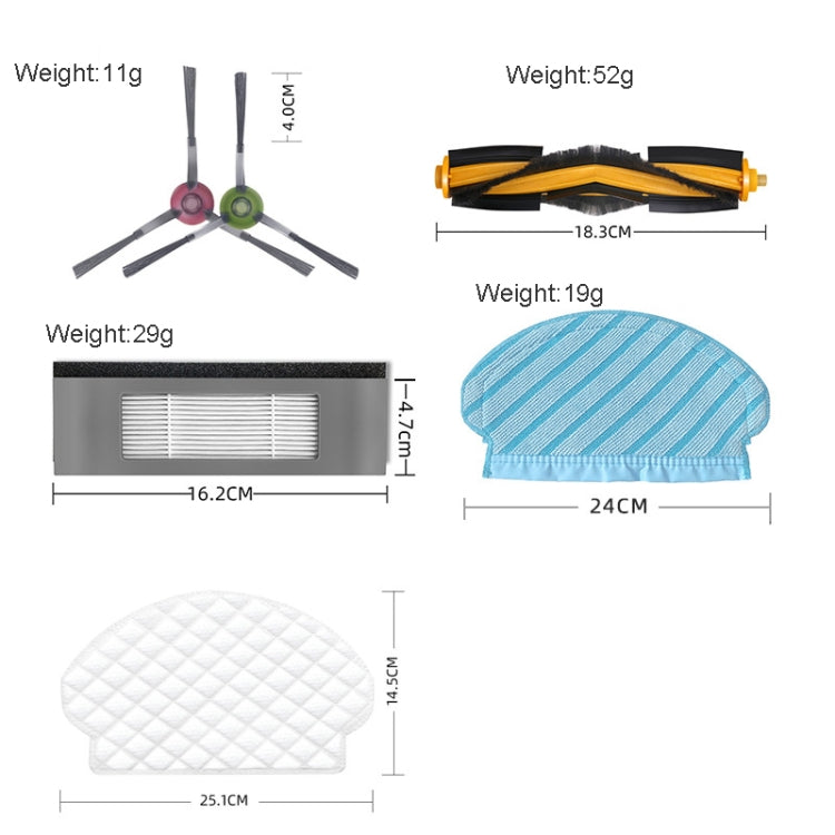 Set ricambi aspirapolvere robot Ecovacs 13 in 1