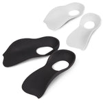 2 paia di plantari ortopedici per gambe XO corretti con arco piatto, dimensioni:, M (White), L (White), M (Black), L (Black)