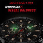 Orologio al quarzo impermeabile multifunzionale FNGEEN 5225, Blue Steel Rose Shell Blue Surface, Black Steel Rose Shell Black Surface, Black Steel Black Shell Black Surface, White Steel White Shell Black Surface, Black Steel Black Circle White Surface ...