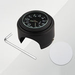 Orologio da manubrio per moto con placcatura in lega di alluminio, Clock Silver Shell Black Background, Clock Silver Shell White Background, Clock Black Shell White Background, Clock Black Shell Black Background