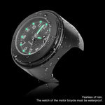 Orologio da manubrio per moto con placcatura in lega di alluminio, Clock Silver Shell Black Background, Clock Silver Shell White Background, Clock Black Shell White Background, Clock Black Shell Black Background