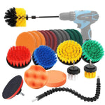 Set di spazzole per perforazione elettrica per lucidatura per la rimozione della polvere per la pulizia dell'asta universale, 24 PCS / Set