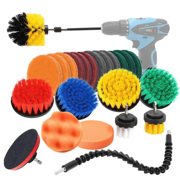 Set di spazzole per perforazione elettrica per lucidatura per la rimozione della polvere per la pulizia dell'asta universale, 24 PCS / Set