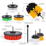 Set di spazzole per perforazione elettrica per lucidatura per la rimozione della polvere per la pulizia dell'asta universale, 24 PCS / Set