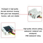Regolatore di tensione per auto impermeabile da 72 W da 12 V a 24 V 3 A, 72W 12V To 24V
