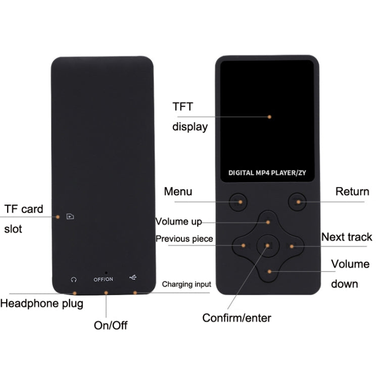 Qualità del suono senza perdita di qualità della scheda T68 Lettore MP4 video HD ultrasottile, Cross Key