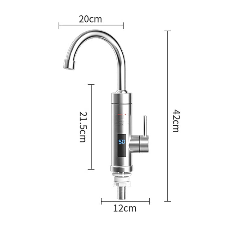 Rubinetto per acqua calda elettrica per cucina domestica Spina europea, stile:, Stainless Steel Type, Stainless Steel Universal Pipe Type