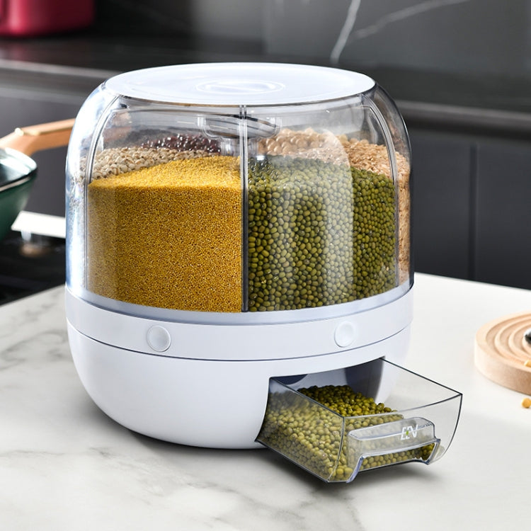 Contenitore rotante per cereali divisorio da cucina, Cereal Storage Box