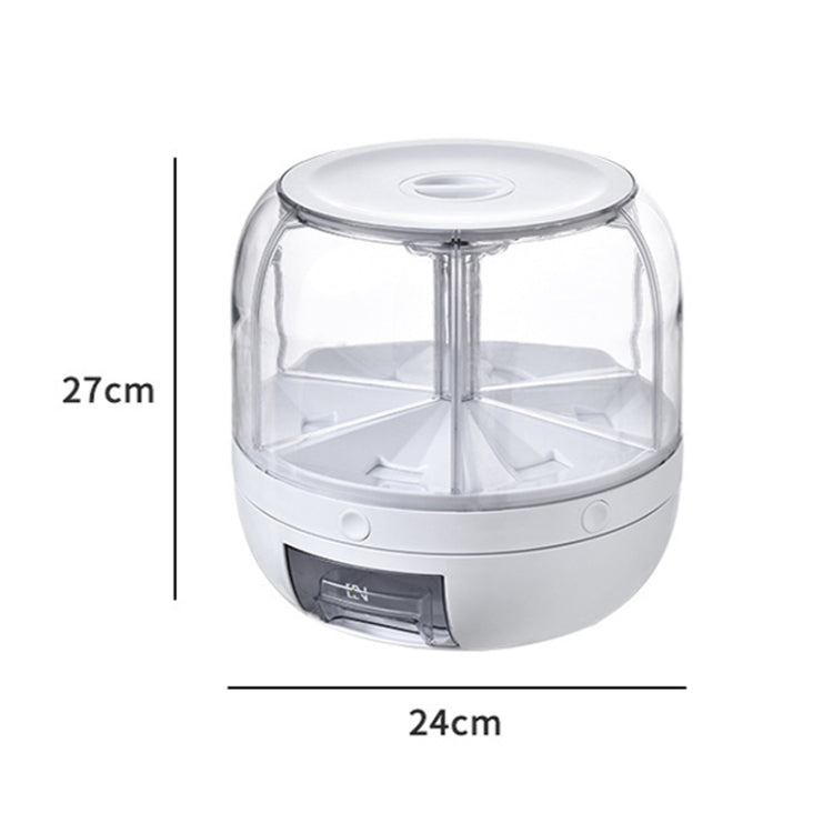 Contenitore rotante per cereali divisorio da cucina, Cereal Storage Box