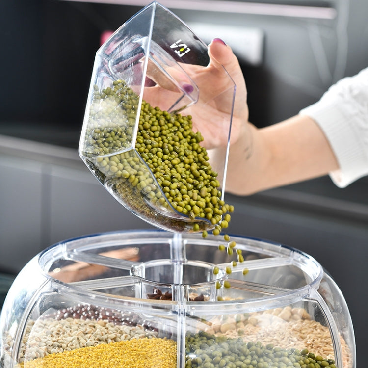Contenitore rotante per cereali divisorio da cucina, Cereal Storage Box