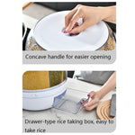 Contenitore rotante per cereali divisorio da cucina, Cereal Storage Box