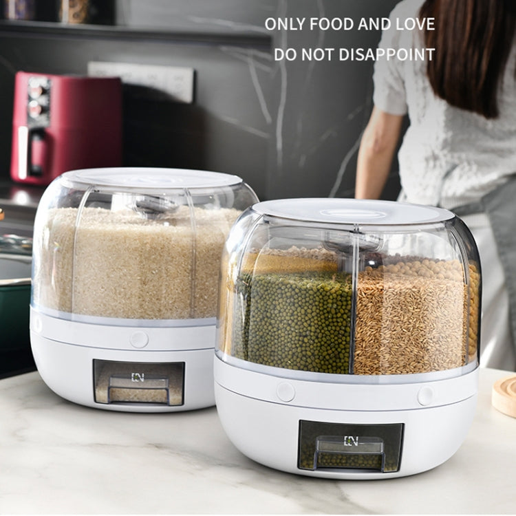 Contenitore rotante per cereali divisorio da cucina, Cereal Storage Box
