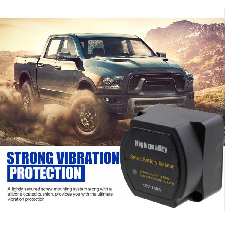 Relè sensibile alla tensione del sistema a doppia batteria per auto da spiaggia per auto fuoristrada da 12 V 140 A, 12V 140A