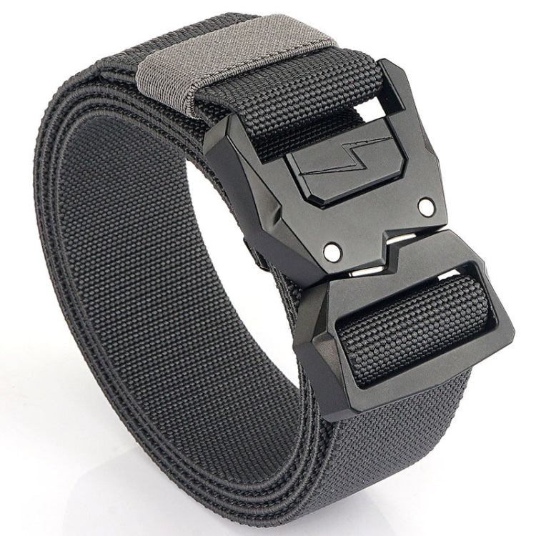 Cintura elastica da uomo casual con fibbia a fulmine, lunghezza:, 125cm