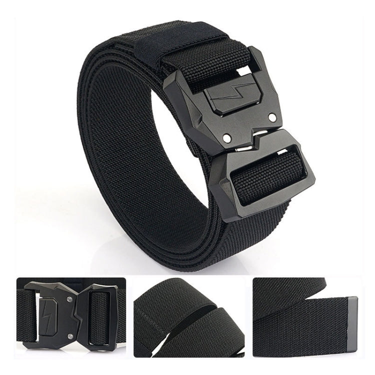 Cintura elastica da uomo casual con fibbia a fulmine, lunghezza:, 125cm