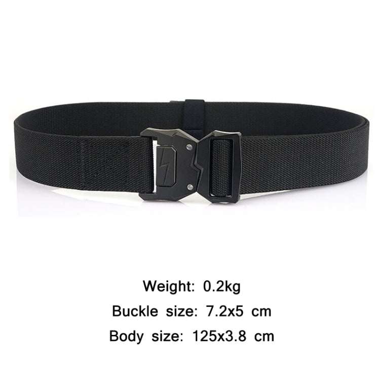 Cintura elastica da uomo casual con fibbia a fulmine, lunghezza:, 125cm