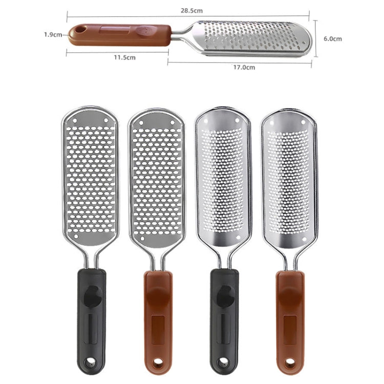 Rettifica e sfregamento per pedicure esfoliante in acciaio inossidabile, stile:, Big Hole Smiles (Black), Small Hole Square Hole (Black), Big Hole Smiles (Brown), Small Hole Square Hole (Brown)
