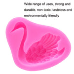 Stampo per decorare torte in silicone da forno per cigni da 2 pezzi, Swan
