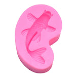 2 pezzi di pesci rossi da forno fondente in silicone per decorare torte, Goldfish