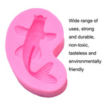 2 pezzi di pesci rossi da forno fondente in silicone per decorare torte, Goldfish