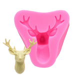 Stampo per torta fondente in silicone con testa di cervo da 2 pezzi, Deer Head