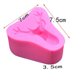 Stampo per torta fondente in silicone con testa di cervo da 2 pezzi, Deer Head