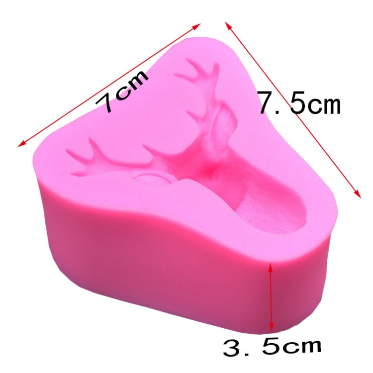 Stampo per torta fondente in silicone con testa di cervo da 2 pezzi, Deer Head