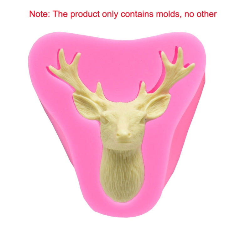 Stampo per torta fondente in silicone con testa di cervo da 2 pezzi, Deer Head