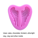 5 strumenti per la cottura di stampi in silicone per torte con ali d'angelo, Angel Wings