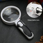 Lente d'ingrandimento portatile 10x con luce LED