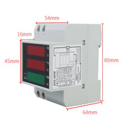 D52-2058 Wattmetro Din rail Volt Current Meter, AC80-300V Built-in CT, AC200-450V Built-in CT