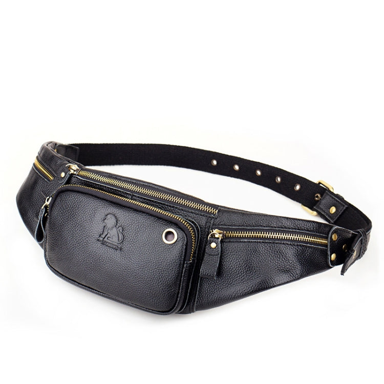Marsupio in pelle vintage per uomo con chiusura a cerniera