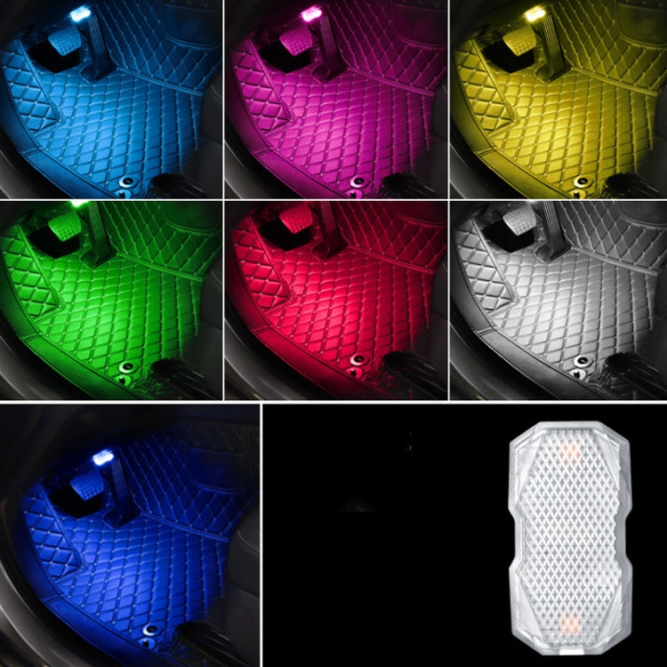 2 PCS Car Colorful Lettura ad attivazione vocale Touch Atmosphere Light, Stile:, Sound Control Type (Colorful), Touch Type (Blue), Touch Type (Pink Purple), Touch Type (White)