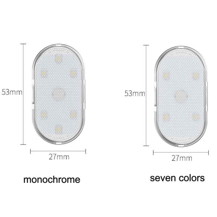 2 PCS Illuminazione per auto Lampada da lettura LED Touch Sensing Luce ambientale, stile:, White, Ice Blue, Blue, Pink Purple, Colorful