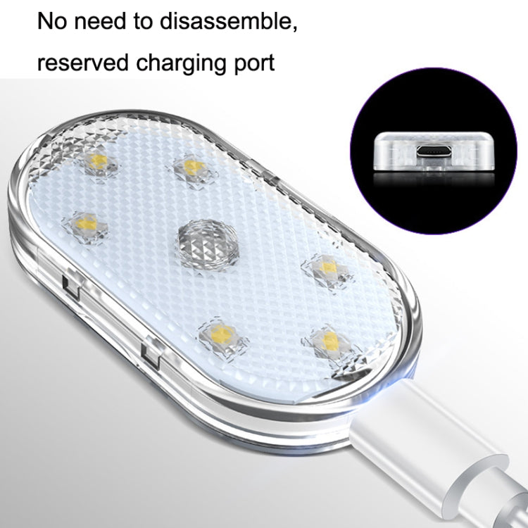 2 PCS Illuminazione per auto Lampada da lettura LED Touch Sensing Luce ambientale, stile:, White, Ice Blue, Blue, Pink Purple, Colorful