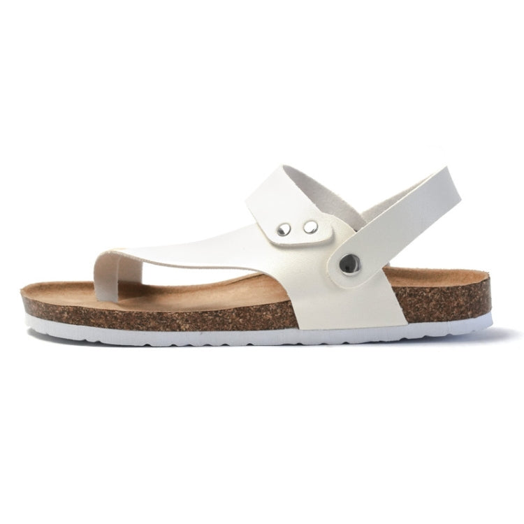 Sandali estivi uomo in pelle con infradito sughero