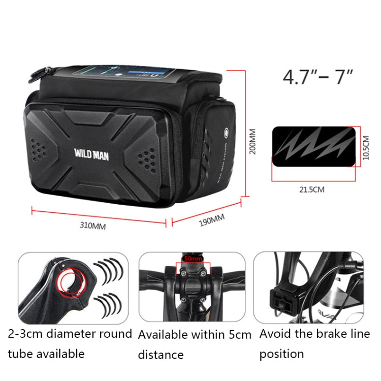 WILD MAN GS6 4L Borsa da bicicletta impermeabile per ciclismo all'aperto, GS6