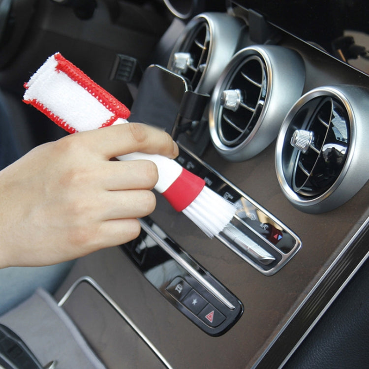 5 pezzi spazzola per autolavaggio mozzo morbido strumento multifunzione per la rimozione della polvere, Red White Air Outlet Brush, Red Gray Air Outlet Brush, Red Sponge Brush, Red Wheel Brush