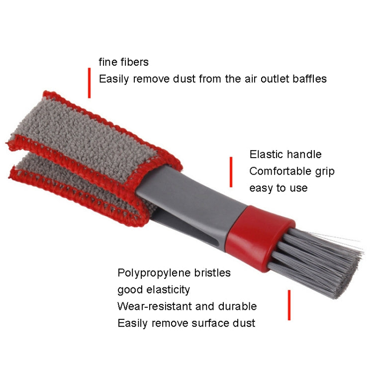 5 pezzi spazzola per autolavaggio mozzo morbido strumento multifunzione per la rimozione della polvere, Red White Air Outlet Brush, Red Gray Air Outlet Brush, Red Sponge Brush, Red Wheel Brush