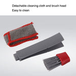 5 pezzi spazzola per autolavaggio mozzo morbido strumento multifunzione per la rimozione della polvere, Red White Air Outlet Brush, Red Gray Air Outlet Brush, Red Sponge Brush, Red Wheel Brush