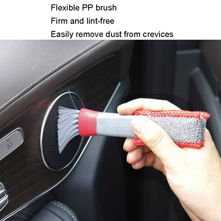 5 pezzi spazzola per autolavaggio mozzo morbido strumento multifunzione per la rimozione della polvere, Red White Air Outlet Brush, Red Gray Air Outlet Brush, Red Sponge Brush, Red Wheel Brush
