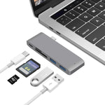 Lettore di schede per docking station con splitter da USB-C a HDMI, specifica:, 5 in 1 Gray, 5 in 1 Silver, 6 in 1 Gray, 6 in 1 Silver